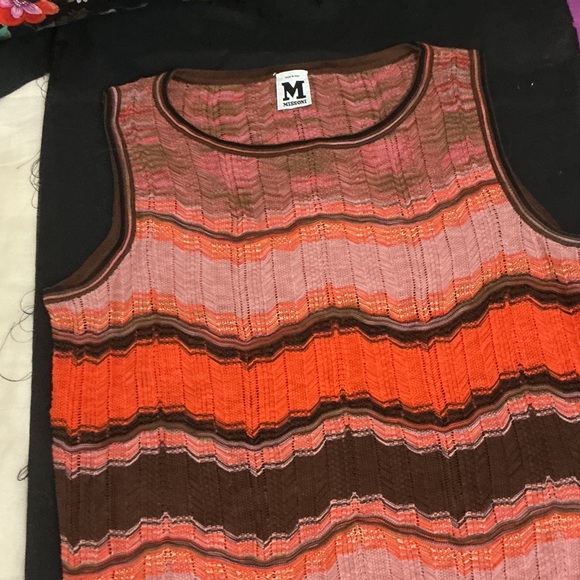 Missoni Tops - Missoni Striped Ribbed Knit Tank in Pink, Orange, Brown